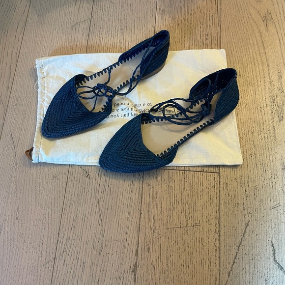 JCrew Tie Flats - Picture 1 of 6
